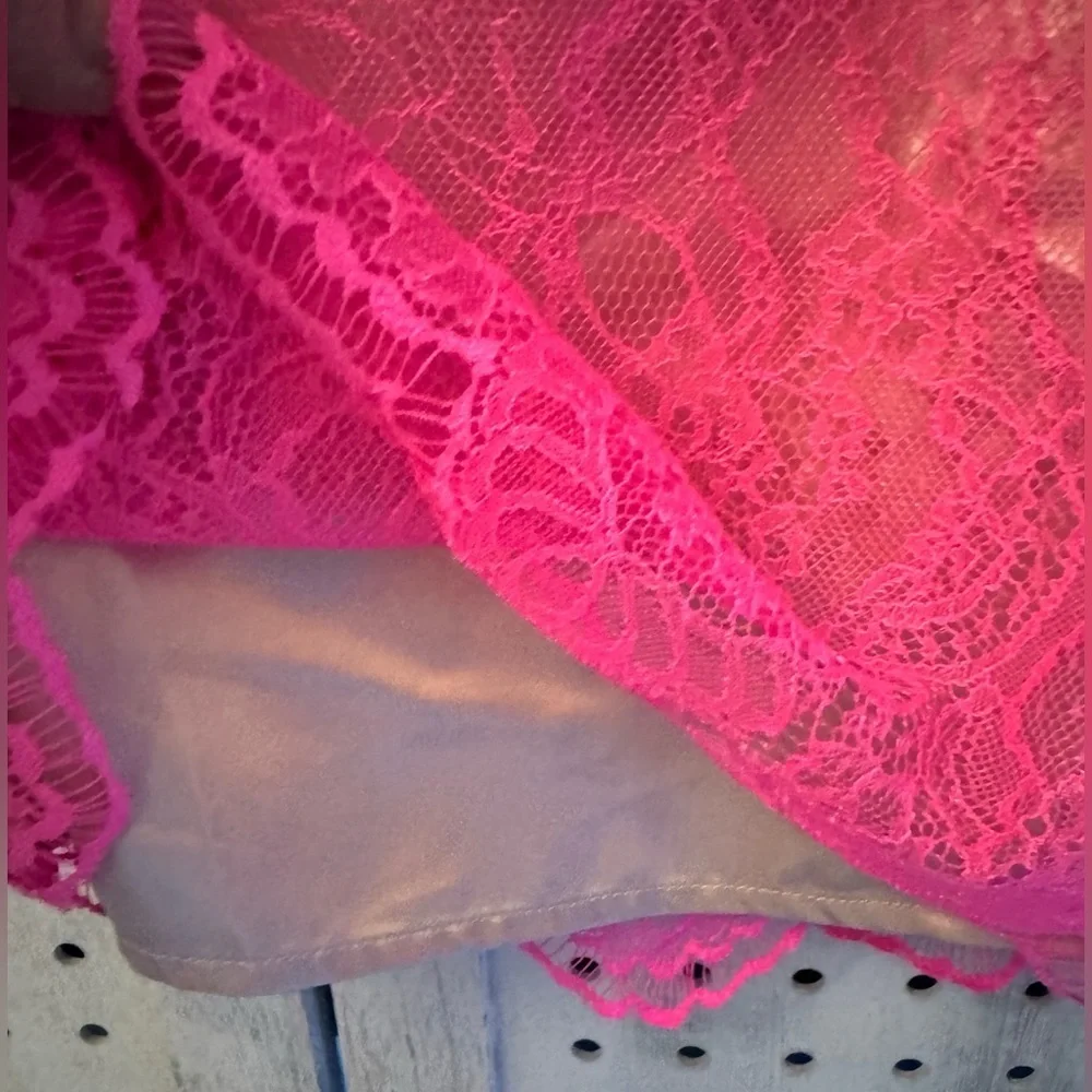 Gap Kids Hot Pink Lace Dress Girls 3T Barbiecore Party Holiday Special Occasion